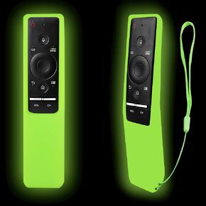 2 Pack Remote Case for Samsung, Silicone Protective Case Compatible with Samsung TV Remote Control Cover BN59 Series Glow in The Dark (Glow Green + Blue)