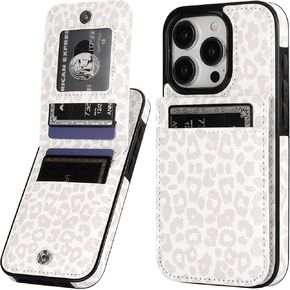 Vaburs Compatible with iPhone 15 Pro Case Wallet with Credit Card Holder, Floral Flower Pattern Flip Premium PU Leather Magnetic Closure Shockproof Protective Cover 6.1"
