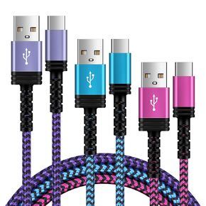 Android Charger Cable Type C Fast Charging Cord, 3/6/10FT USB C Phone Charger Cable for Samsung Galaxy S24 FE A16 A15 Z Fold6 Flip6 S23 Ultra S22 S21 A54 A14, Google Pixel 9 Pro XL Fold 8a 7 6 Pro 6a