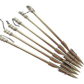6.3" Stainless Steel Bow Fishing Slingshot Broadheads Arrowhead Hunting Tips Pack of 6