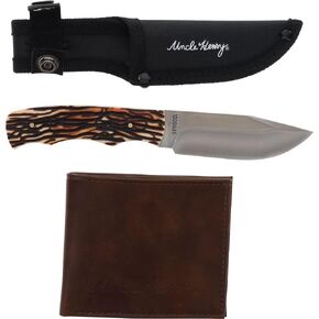 Uncle Henry, Schrade Fixed w/Wallet Combo, Brown