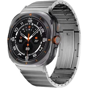 No Tool Needed Titanium Bands Compatible with Galaxy Watch 7 Ultra 47mm, No Gap Design Titanium Metal Strap Wristband Accessory for Galaxy Watch 7 Ultra 47mm