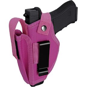 LGTFY Universal Concealed Carry Gun Holsters Right Left Hand with Mag Pouch for Men Women, IWB/OWB 380 9mm Holsters for Pistols, Fits S&W M&P Shield Glock, Similar Handguns