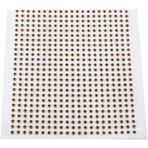 Yosoo Fish Lure Eyes,3D Fishing Eyes 500Pcs Fishing Lure Eye Great Accessory for Make Fishing Bait,Fly Tying, Fishing Lures, Crafts (Gold, 4Mm) Lure Craft 3/16 Lure Eyes