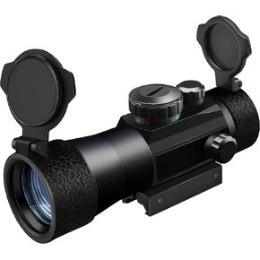 3X44mm Red Green Dot Sight Scope,3X Eyepiece Reflex Sight with Lens Cap for 20mm/11mm Weaver Picatinny Rail Mount
