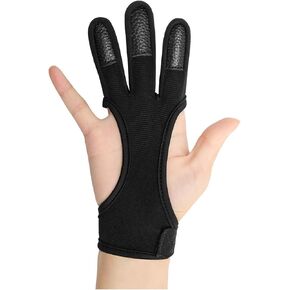Coolrunner Archery Glove Three Finger Leather Archery Protective Gloves Archery Shooting Gloves for Kids, Archery Protective Gear Accessories