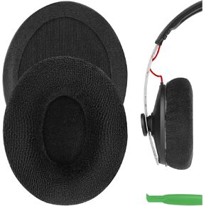 Geekria Comfort Velour Replacement Ear Pads for Sennheiser Momentum On-Ear Momentum 2.0 On-Ear Momentum 2.0 On-Ear Wireless Headphones Earpads, Headset Ear Cushion Repair Parts (Black Velvet)