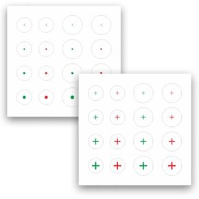 Transparent Clear FPS Aim Sight Assist Sticker - 2 Pack Games Fast Scope Monitor Decal No Scope TV Decal Shooting Target Stickers Decals for FPS Video Games TV Monitor and Mobile Phone (Shape B x 2)