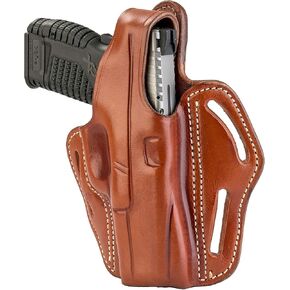 1791 GUNLEATHER XDS Thumb Break Holster - Right Handed OWB Leather Gun Holster - Fits Glock 17, 19, 22, 23, 32 Sig Sauer P225, P228, P229, SW MP Shield MP9 MP40, FNS-9, CZ P08
