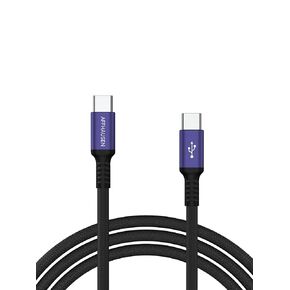 100W Active USB C to USB C Fast Charging Cable 6.5ft/2m, (480Mbps) Certified Type-C Braided Cord for iPhone 15 Series, MacBook Pro/Air, iPad Pro, Samsung, Laptops, Game Controllers (Indigo)