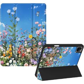 Case for iPad Pro 12.9 6th / 5th / 4th Generation Case with Pencil Holder, Trifold Cover, Auto Sleep/Wake, Girly Women Teens Cute Design Case for iPad Pro 12.9 inch 2022/2021/2020, Cats