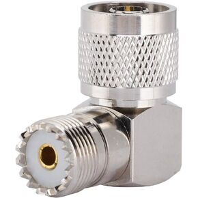 N Type Right Angle Connector, N Male to Female Coax Connectors N Right Elbow 90 Degree Coaxial Adapters for UHF Connector