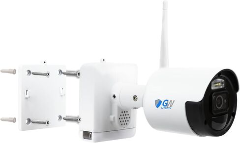 نظام كاميرا أمان منزلي GW 8 قنوات لاسلكية عالية الدقة 4 ميجابكسل (2X 1080 بكسل)، 8 قنوات WIFI NVR مع 4 × 4 ميجابكسل كاميرات أمان صوتية ثنائية الاتجاه، عمر بطارية 180 يومًا، رؤية ليلية ملونة، مراقبة داخلية خارجية in Kuwait