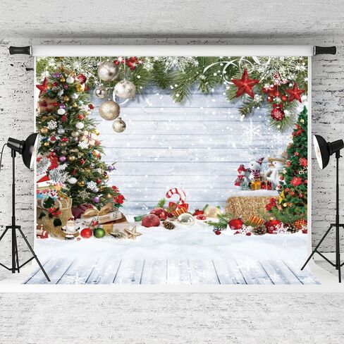 10X10FT عيد الميلاد الخشب جدار التصوير راية خلفية شجرة عيد الميلاد الثلوج جدار خلفية عيد الميلاد حزب لوازم الأسرة أطفال حزب راية زينة الخلفيات DH-811 in Saudi Arabia