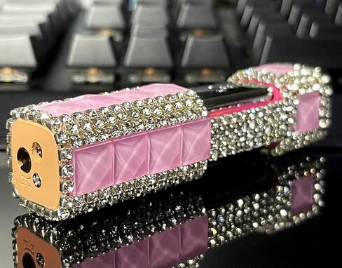 ولاعة بوتان وردية، ولاعات شعلة نفاثة ممتعة رائعة، قابلة لإعادة الملء والتعديل، ولاعات مقاومة للرياح لهب الشعلة النفاثة، شموع الشواء للمطبخ، بدون غاز in Kuwait