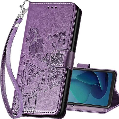 for Motorola Moto G 2024 Wallet case, Flip Folio Cover with Stand Feature for Women Men, PU Leather Phone Case Fit for Motorola Moto G 2024 [Blue-Butterfly] in Saudi Arabia