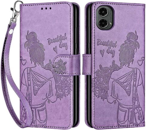 for Motorola Moto G 2024 Wallet case, Flip Folio Cover with Stand Feature for Women Men, PU Leather Phone Case Fit for Motorola Moto G 2024 [Blue-Butterfly] in Saudi Arabia
