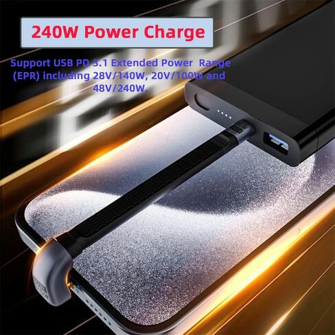 NFHK Low Profile Angled 240W Type-C USB-C Male to Male USB4 40Gbps 100W 8K Flat Slim FPC Data Cable for Laptop Phone 13cm in Kuwait