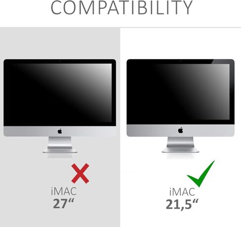 غطاء شاشة كمبيوتر kwmobile متوافق مع Apple iMac 21.5 بوصة - Dandelion Love أسود/أبيض in Kuwait