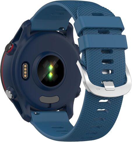 Compatible with Garmin Venu 2S/Vivoactive 4S Band 18mm Replacement Silicone Watch Bands Wrist Strap Sport Wristbands Vivomove 3S/Forerunner 265S/Forerunner 265S Music/ Forerunner 255S/Forerunner 255S Music for Men Women in Kuwait