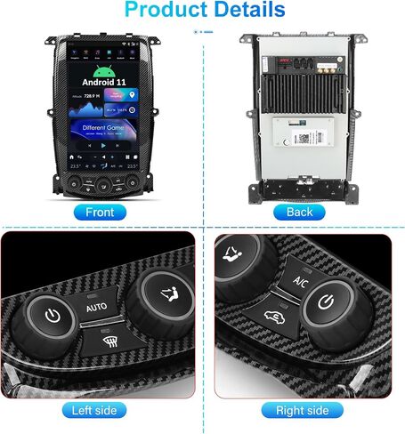Aucar 13.6 Inch T-Style Android 11 Car Radio Head Unit for Nissan 370Z 2009-2021, 1080P Multimedia Stereo Video Player with Wireless Carplay, GPS Navigation, OEM Functions 8+128 GB -Carbon Fiber Trim in Saudi Arabia