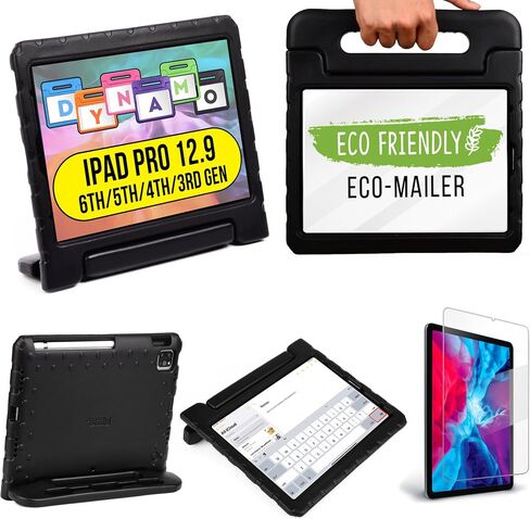 حافظة Cooper Dynamo iPad Pro 12.9 الرسمية للأطفال | قضية إثبات الطفل | حافظة iPad Pro 12.9 الجيل الخامس، حافظة Apple iPad Pro 12.9 من الجيل السادس 2022، حافظة iPad Pro 12.9 الجيل الثالث/الرابع، حافظة iPad 12.9 Pro in Kuwait