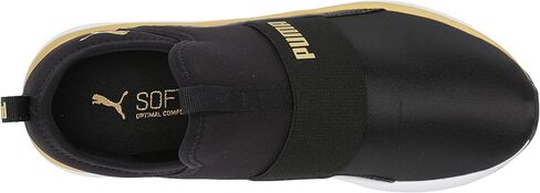 حذاء رياضي نسائي من PUMA Softride Sophia سهل الارتداء Blk/Gld 8 متوسط ​​أمريكي in Kuwait