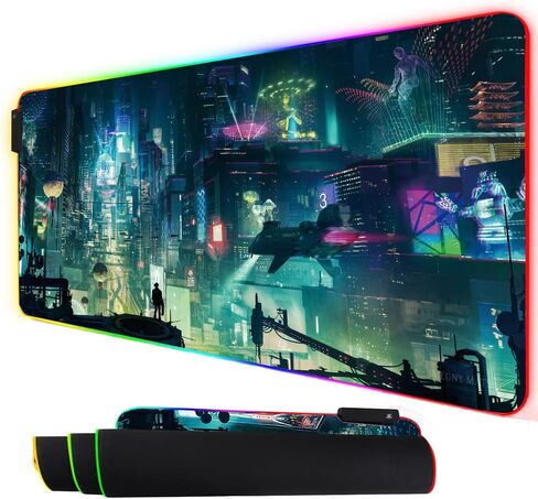 RGB Mouse Pad, XXL LED Gaming Mouse Mat Heavy Duty Anty Slip 35.4 * 15.7 Inches greencity in Kuwait