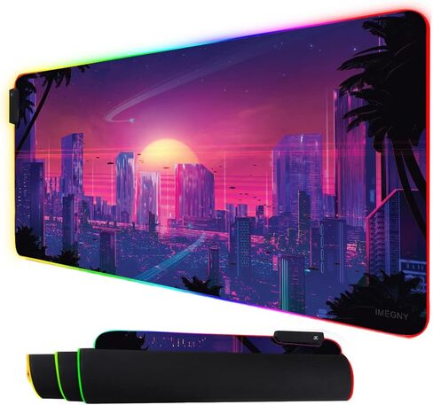 RGB Mouse Pad, XXL LED Gaming Mouse Mat Heavy Duty Anty Slip 35.4 * 15.7 Inches greencity in Kuwait
