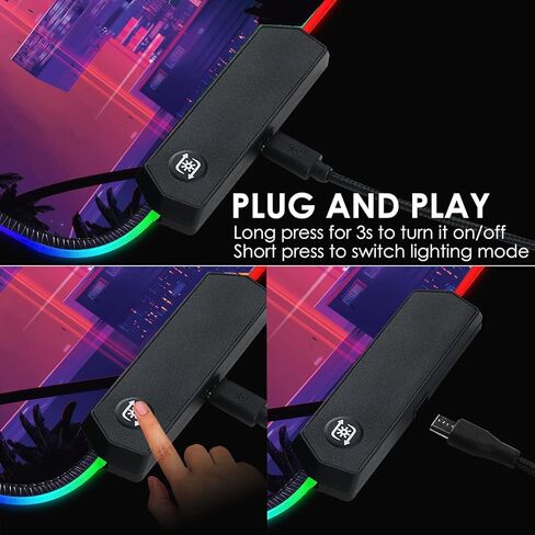 RGB Mouse Pad, XXL LED Gaming Mouse Mat Heavy Duty Anty Slip 35.4 * 15.7 Inches greencity in Kuwait