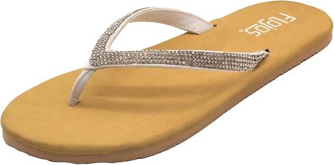 شبشب FLOJOS Spark Flip Flop للسيدات، أسود، 10 متوسط ​​US in Kuwait