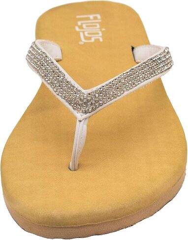 شبشب FLOJOS Spark Flip Flop للسيدات، أسود، 10 متوسط ​​US in Kuwait