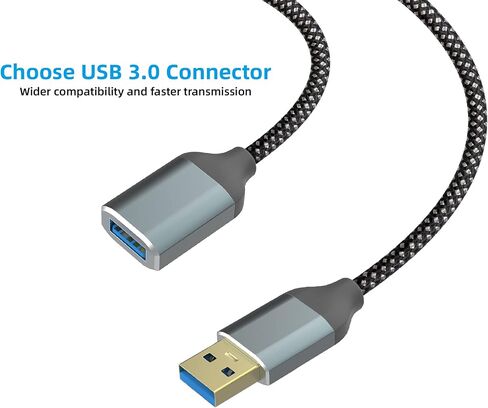 USB to USB Cable, USB 3.0 A to A Male Cable 3.3FT, Nylon Braided High-Speed Transfer USB 3.0 to USB 3.0 Cable Compatible with Hard Drive Enclosures, DVD Player, Laptop and More in Kuwait