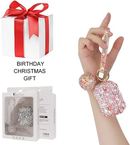 Luxurious Rhinestone AirPods Pro Case, Protective Bling Diamonds AirPod Charging Protective Case Cover for Apple I10/I12 TWS in Saudi Arabia