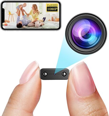 Smallest Spy Camera,Hidden Camera Detector,HD1080P Wireless Wif Camera, Mini Video Surveillance,Baby Monitor Camera with Night Vision,Motion Detection,Cloud Storage for Security with iOS Android APP in Kuwait