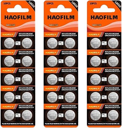 HAOFILM LR626 SR626SW 377 376 LR626 AG4 Premium Alkaline Battery,1.5V Round Button Coin Cell Batteries (10 Pack) in Saudi Arabia