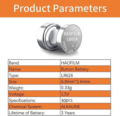 HAOFILM LR626 SR626SW 377 376 LR626 AG4 Premium Alkaline Battery,1.5V Round Button Coin Cell Batteries (10 Pack) in Saudi Arabia