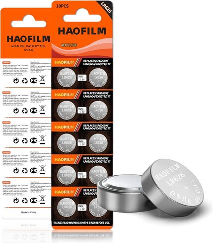 HAOFILM LR626 SR626SW 377 376 LR626 AG4 Premium Alkaline Battery,1.5V Round Button Coin Cell Batteries (10 Pack) in Saudi Arabia