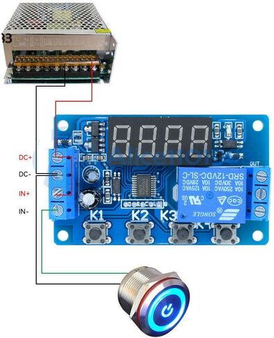 الرقمية 12 فولت LED عرض الموقت أتمتة تأخير التتابع وحدة قابلة للبرمجة التبديل in Kuwait