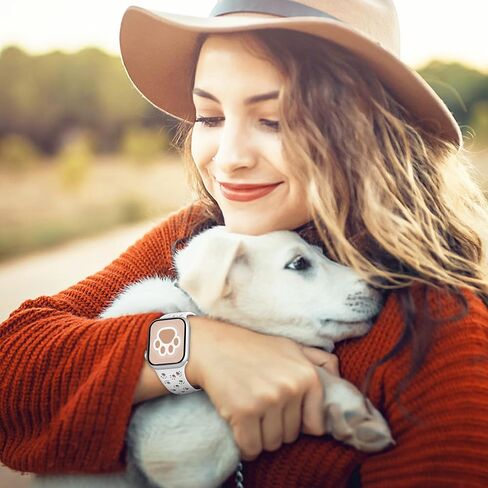 سوار من السيليكون لأشرطة ساعة Apple 46 مم 45 مم 44 مم 42 مم 41 مم 40 مم 49 38 مم للنساء، أربطة iWatch على شكل حيوان لطيف على شكل كلب قطة ومخلب، شريط أنيق أنيق لسلسلة ساعات Apple 10 9 8 7 SE 6 5 4 3 in Kuwait