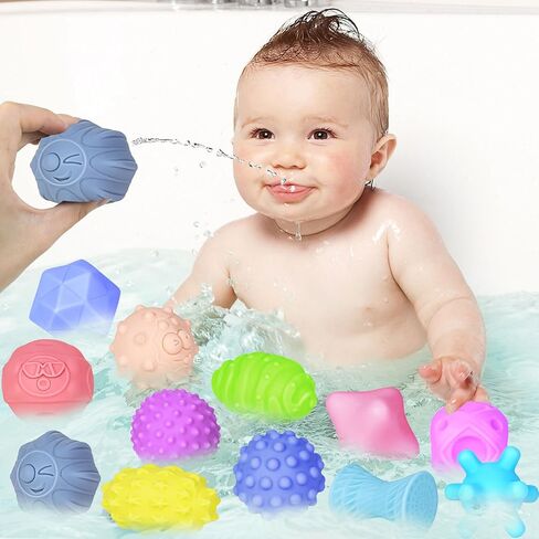 6 Pack Sensory Balls for Toddlers 1-3, Sensory Baby Toys 6-12 Months, Montessori Toys for Babies 6-12 Months Infant Squeeze Sensory Toys Soft Multi Ball Set Gifts with Bright Color Textured in Saudi Arabia