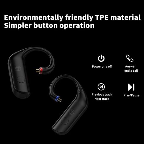 FAAEAL TRN BT20 Pro Bluetooth Earphone Module with 0.78mm 2Pin,AAC/SBC True Wireless Ear Hook with Charging Case for BLON BL03 7HZ Legato Zero SeeAudio Rinko TANGZU FUDU Kinera Celest Gumiho (0.78mm) in Saudi Arabia