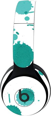 MightySkins Skin for Beats Solo Pro Wireless Headphones - Teal Splatter | Protective, Durable, and Unique Vinyl Decal wrap Cover | Easy to Apply, Remove, and Change Styles | Made in The USA in Kuwait