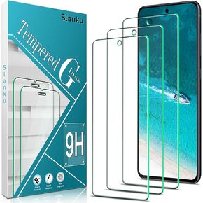 Slanku [3 Pack] Screen Protector for Samsung Galaxy S21 FE 5G Tempered Glass, Support Fingerprint Reader, Easy to Install, Anti Scratch, Bubble Free, Case Friendly