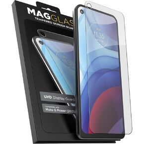 magglass Moto G Power 2021 Screen Protector Tempered Glass - Anti Bubble UHD Full Coverage Display Guard for Motorola G Power (Case Compatible)