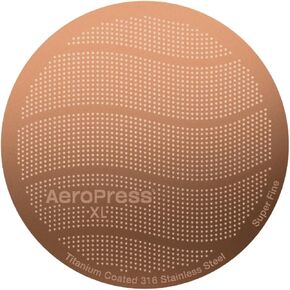 AeroPress Gold Tone Metal Coffee Filters, Reusable Coffee Filters for AeroPress Coffee Makers, Full-Bodied Coffee Without Bitterness, Easy to Clean Gold Coffee Filter, Stainless Steel - Standard