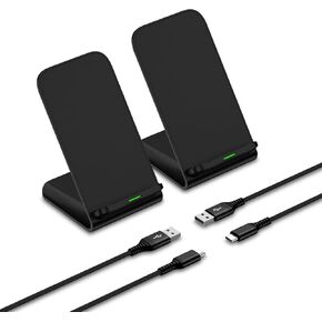 Pixel 9 Pro Wireless Charger Stand Fast Charging for Google Pixel 9/8 Pro/8/7a/7 Pro/7/6 Pro/6/5/4 XL/4/3 XL/3/2 XL, 15W Fast Wireless Charging Station for iPhone 15 14 13 12,Samsung S24 S23 S22 S21