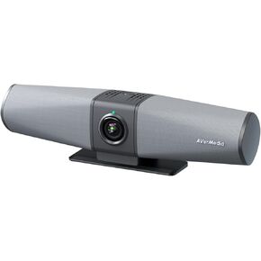 AVerMedia PA511D- 4K Video Conference Camera, Speakerphone, Echo Cancellation, Autoframing, Zoom Certified, Wired Network and One Cable Connection - Webcam for PC, Tripod & Monitor