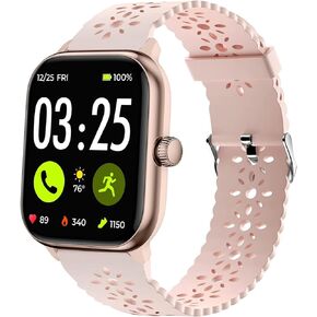 Compatible with Spade & Co Health Smartwatch 4 bands, Silicone Lace Hollow-Out Watch Replacement Strap Compatible with Spade & Co Health Smartwatch 4 1.85 Inches