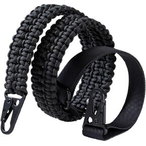 VVAAGG 2 Point Sling Adjustable 550 Paracord Sling Strap with Metal Hooks